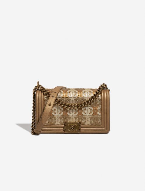 Chanel Boy OldMedium Gold-Bronze-Champagne Front  | Sell your designer bag on Saclab.com