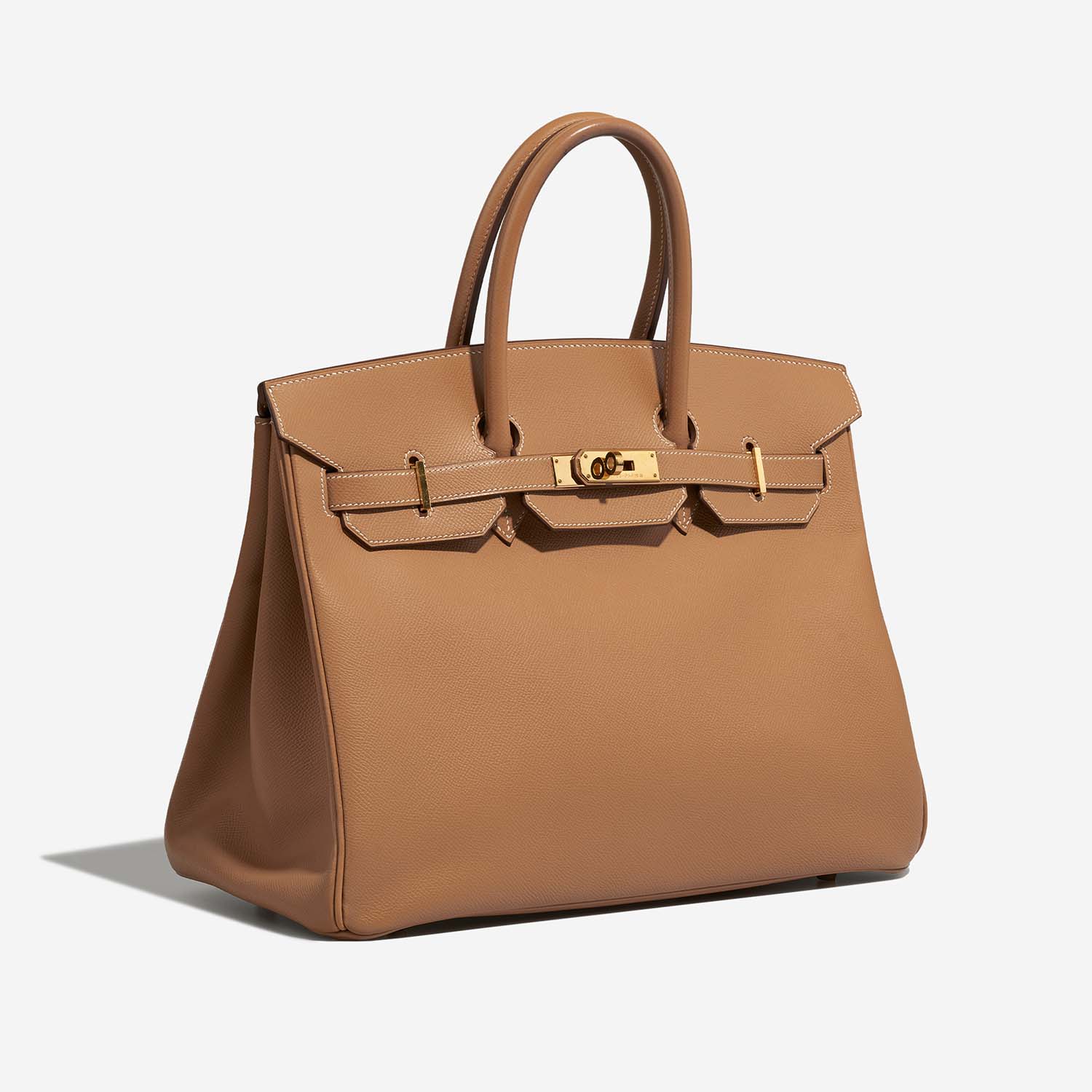 Hermès Birkin 35 Tabac-Camel Side Front | Verkaufen Sie Ihre Designer-Tasche auf Saclab.com