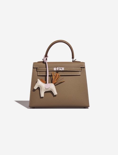 Hermès RodeoPM MauvePale-Gold-Craie Closing System  | Sell your designer bag on Saclab.com