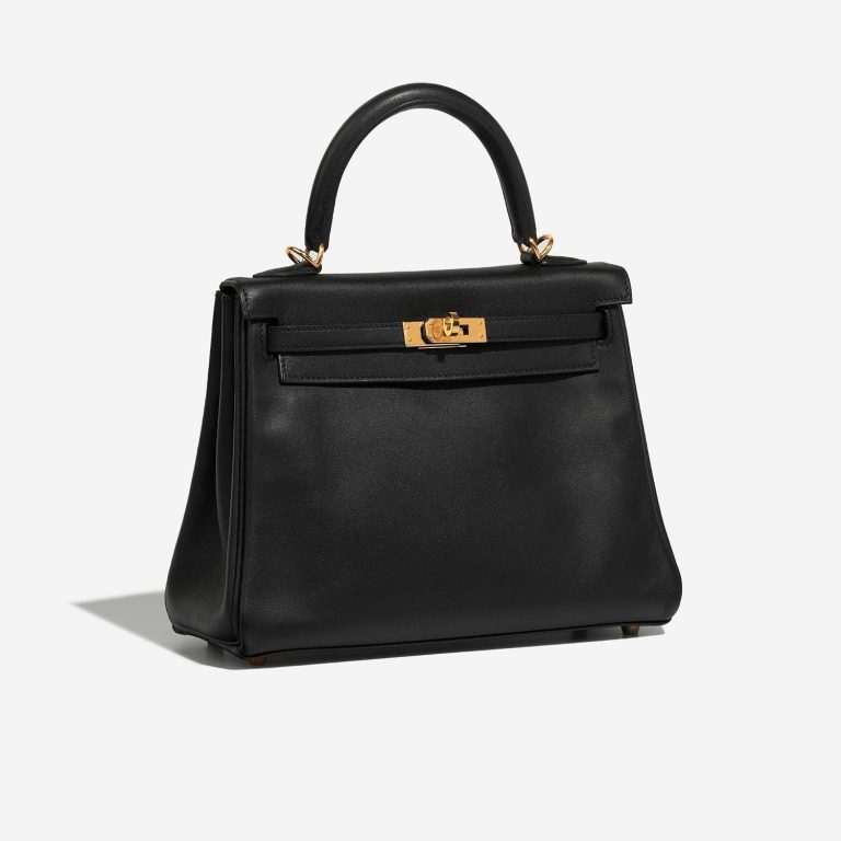 Hermès Kelly 25 Black Side Front  | Sell your designer bag on Saclab.com