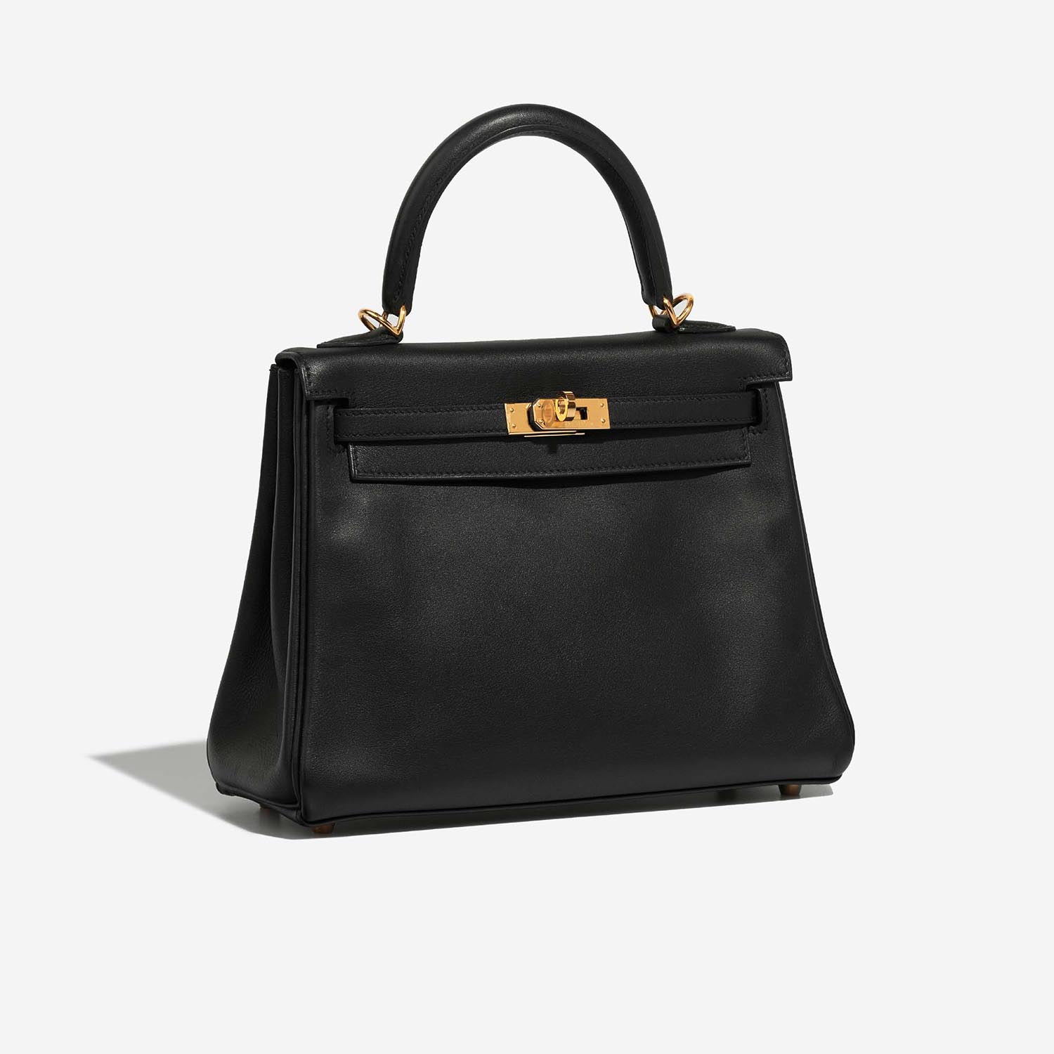 Hermès Kelly 25 Schwarz Side Front | Verkaufen Sie Ihre Designer-Tasche auf Saclab.com