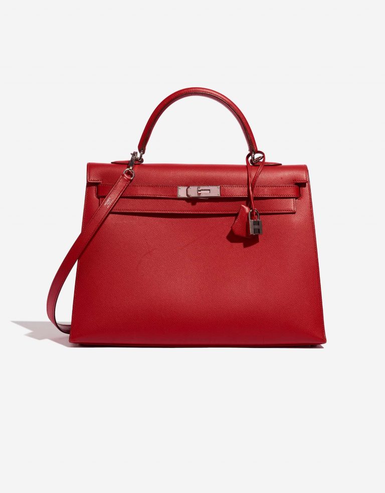 Hermès Kelly 35 RougeCasaque Front  | Sell your designer bag on Saclab.com