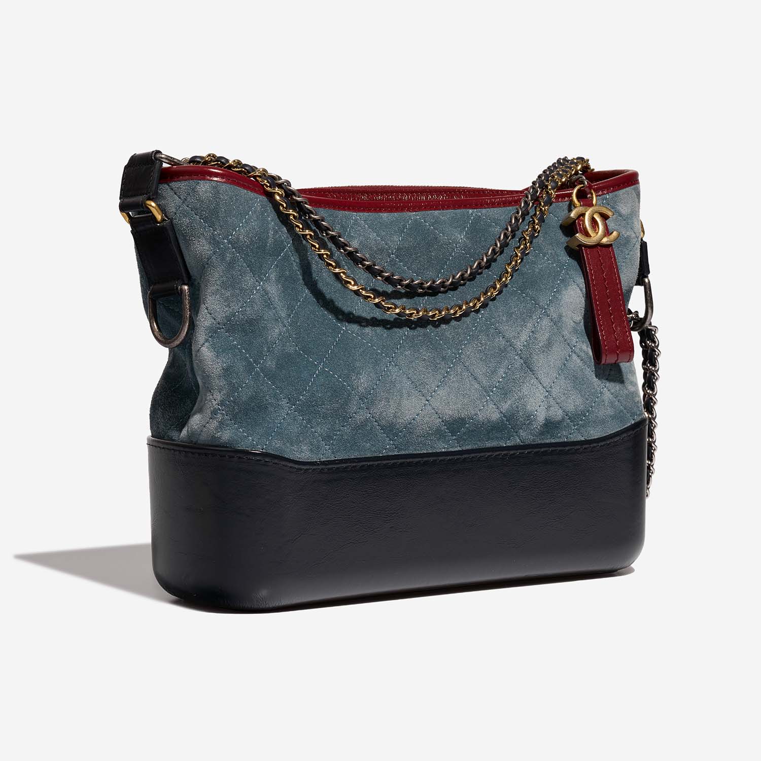 Chanel Gabrielle Medium Blue-Navy-Red 6SF S | Sell your designer bag on Saclab.com