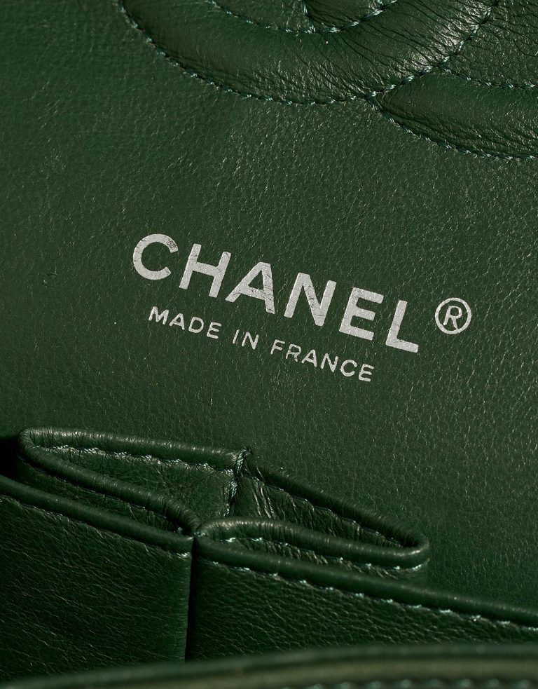 Chanel Timeless Medium Green Logo  | Sell your designer bag on Saclab.com