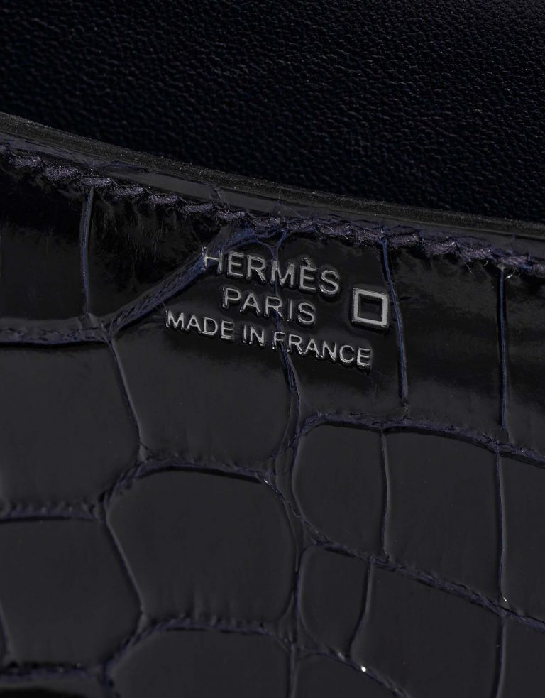 Hermès Constance 18 BleuMarine Logo  | Sell your designer bag on Saclab.com