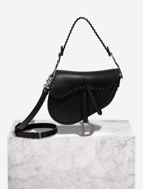 Dior Saddle Medium Black Front | Vendre votre sac de créateur sur Saclab.com