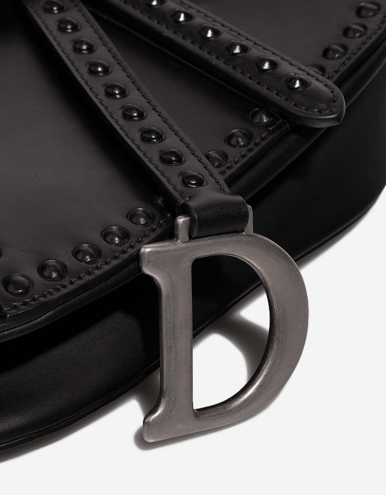 Dior Saddle Medium Black Closing System  | Sell your designer bag on Saclab.com