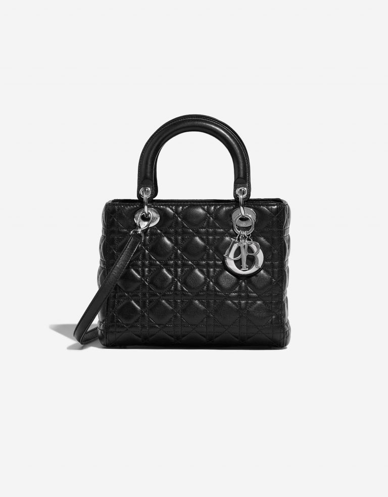 Dior Lady Medium Black Front  | Sell your designer bag on Saclab.com