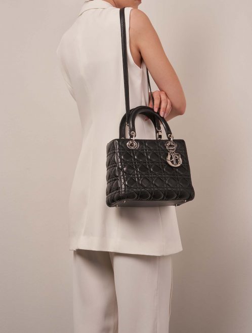 Dior Lady Medium Black Sizes Worn | Sell your designer bag on Saclab.com
