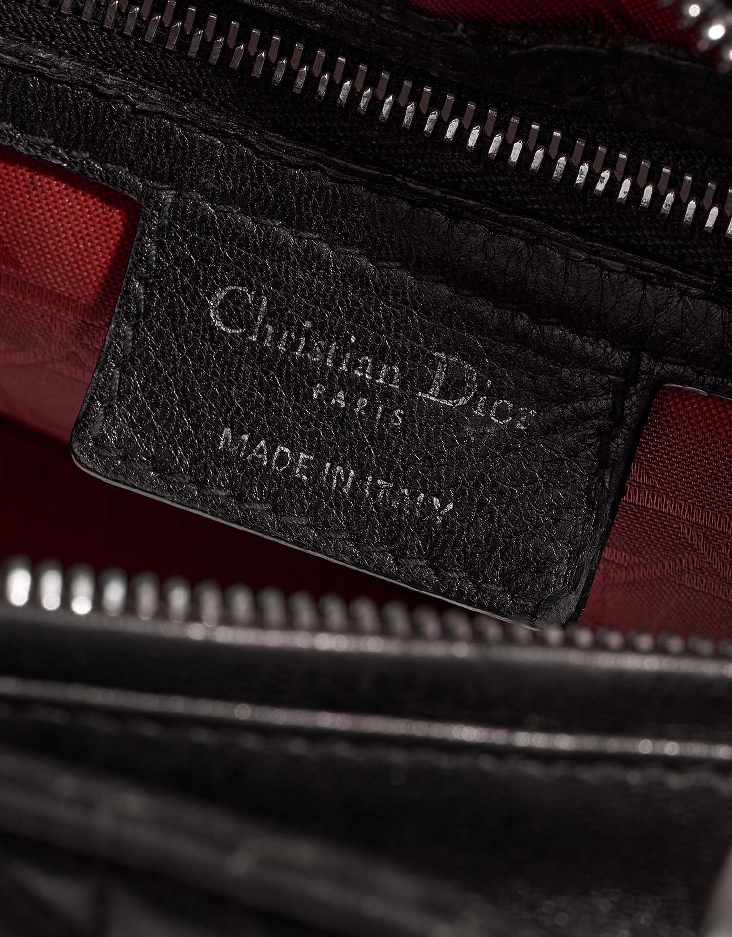Dior Lady Medium Black Logo  | Sell your designer bag on Saclab.com