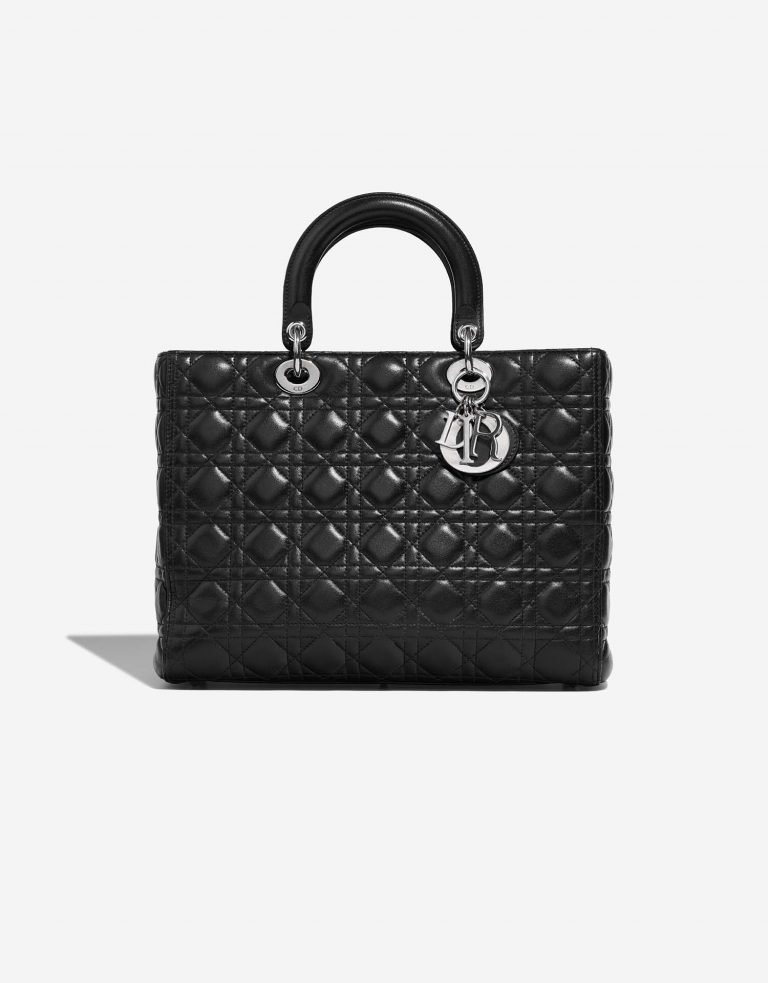 Dior Lady Large Black Front  | Sell your designer bag on Saclab.com