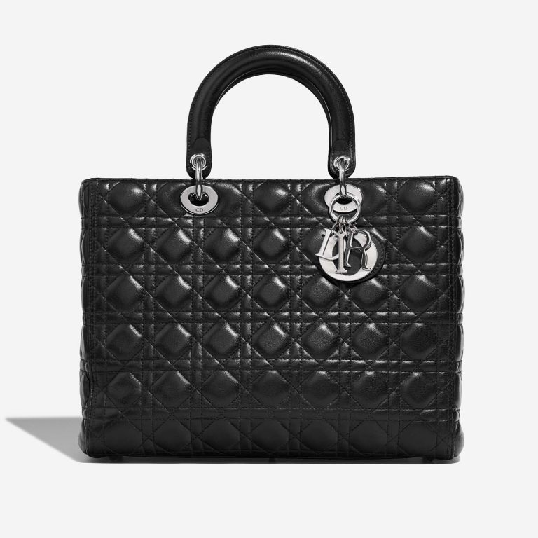 Dior Lady Large Black Front  | Sell your designer bag on Saclab.com