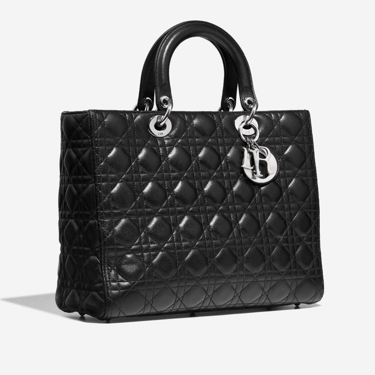 Dior Lady Large Black Side Front  | Sell your designer bag on Saclab.com