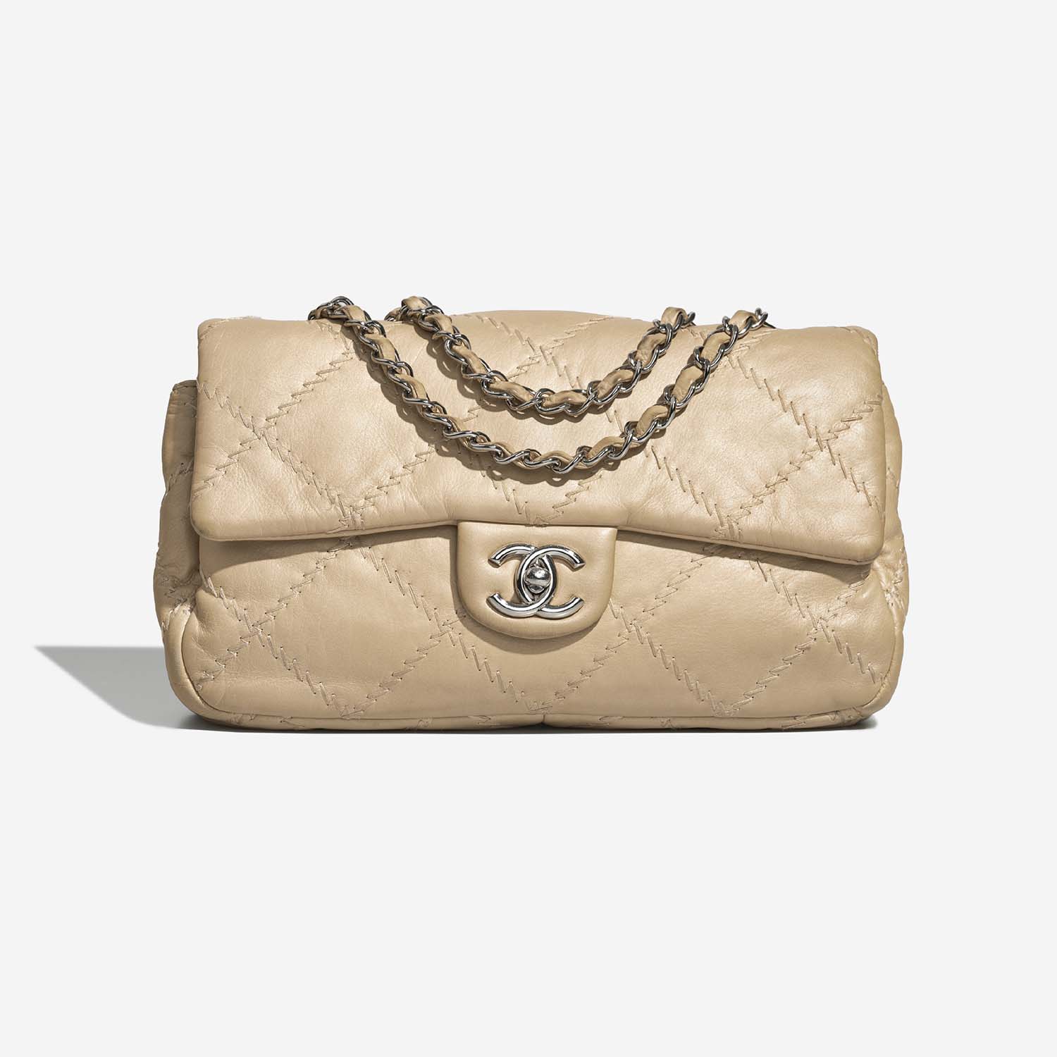 Chanel Classique Medium Beige Front | Vendre votre sac de créateur sur Saclab.com