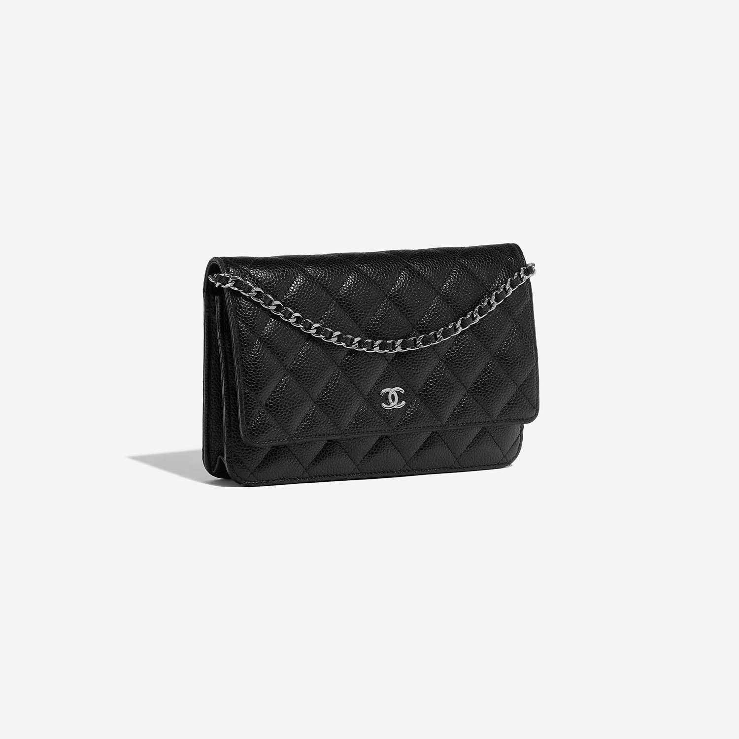 Chanel Timeless WalletOnChain Black Side Front  | Sell your designer bag on Saclab.com