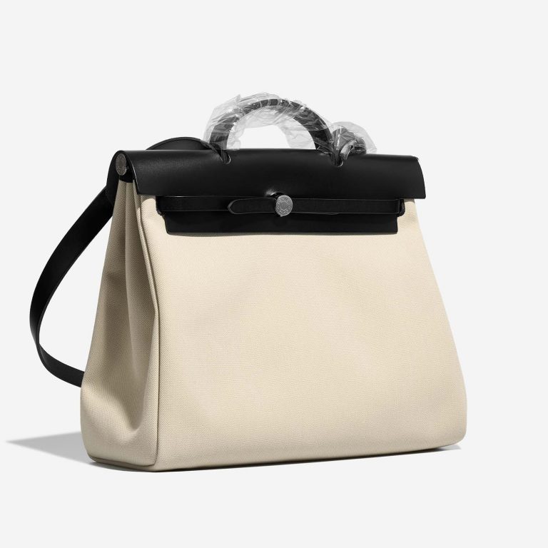 Hermès Herbag 39 Black-Beton Side Front  | Sell your designer bag on Saclab.com