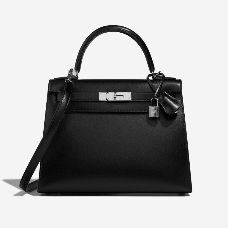 Hermès Kelly 28 Black Front  | Sell your designer bag on Saclab.com