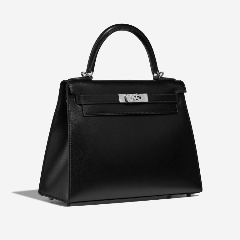 Hermès Kelly 28 Black Side Front  | Sell your designer bag on Saclab.com