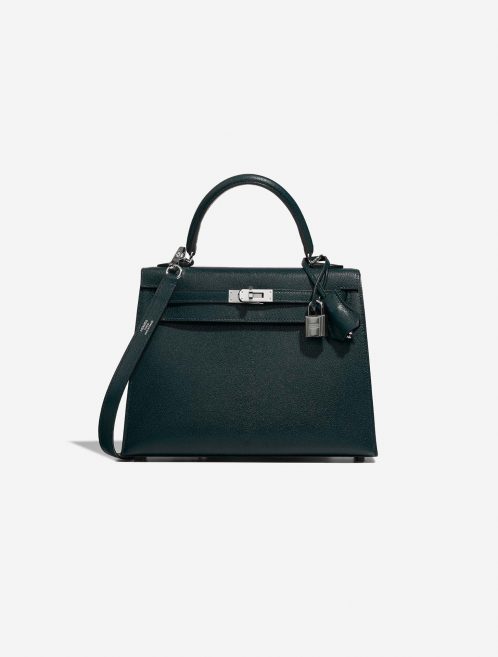 Hermès Kelly 25 VertCypress 0F | Sell your designer bag on Saclab.com