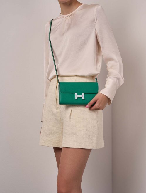 Hermès Constance ToGo VertJade-BleuBrume Sizes Worn | Sell your designer bag on Saclab.com