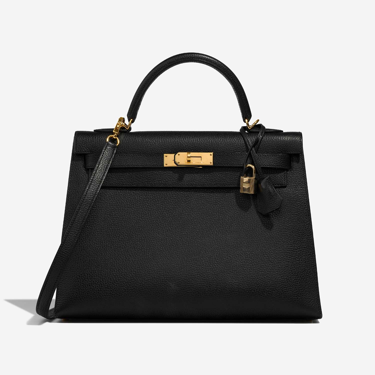 Hermès Kelly 32 Black Front | Vendez votre sac de créateur sur Saclab.com