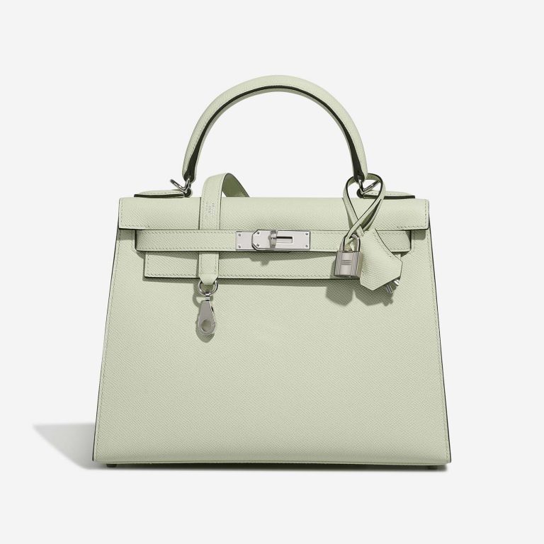 Hermès Kelly 28 VertFizz Front  | Sell your designer bag on Saclab.com