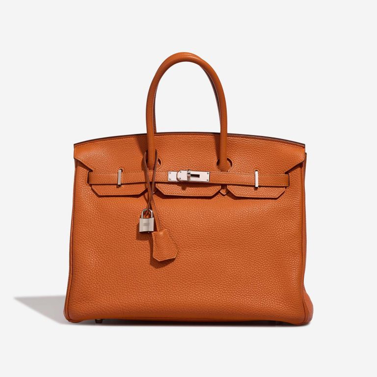 Hermès Birkin 35 Orange Front  | Sell your designer bag on Saclab.com