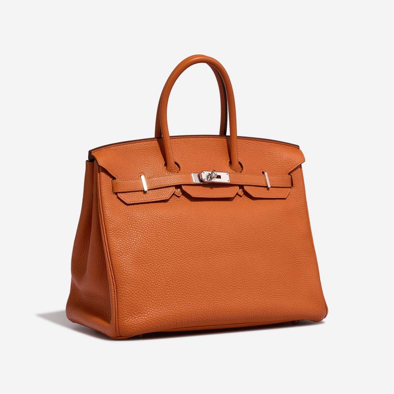 Hermès Birkin 35 Orange Side Front  | Sell your designer bag on Saclab.com