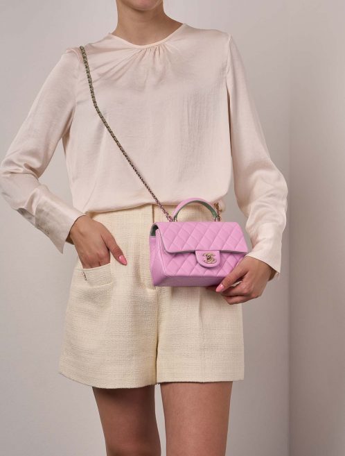 Chanel Timeless MiniRectangular Pink-Green 1M | Sell your designer bag on Saclab.com