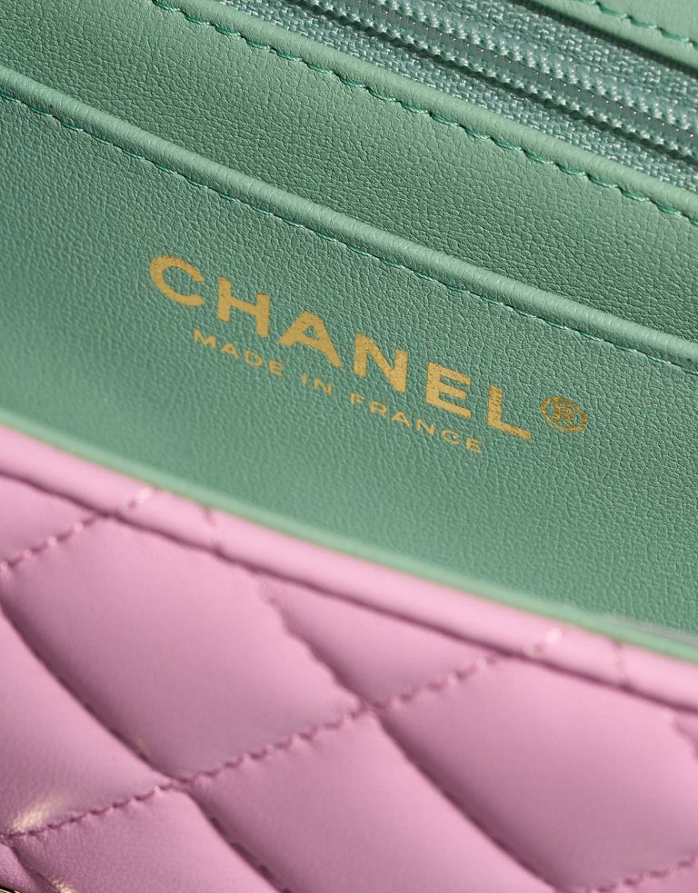 Chanel Timeless MiniRectangulaire Rose-Vert Logo | Vendez votre sac de créateur sur Saclab.com