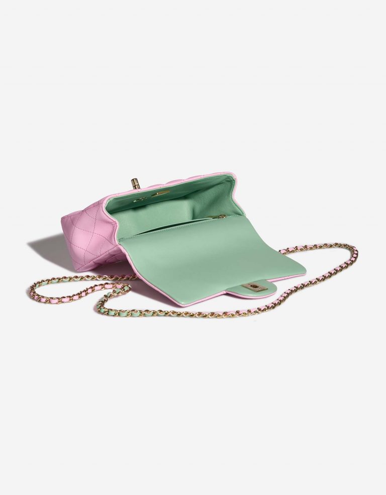 Chanel Timeless MiniRectangulaire Rose-Vert Intérieur | Vendez votre sac de créateur sur Saclab.com