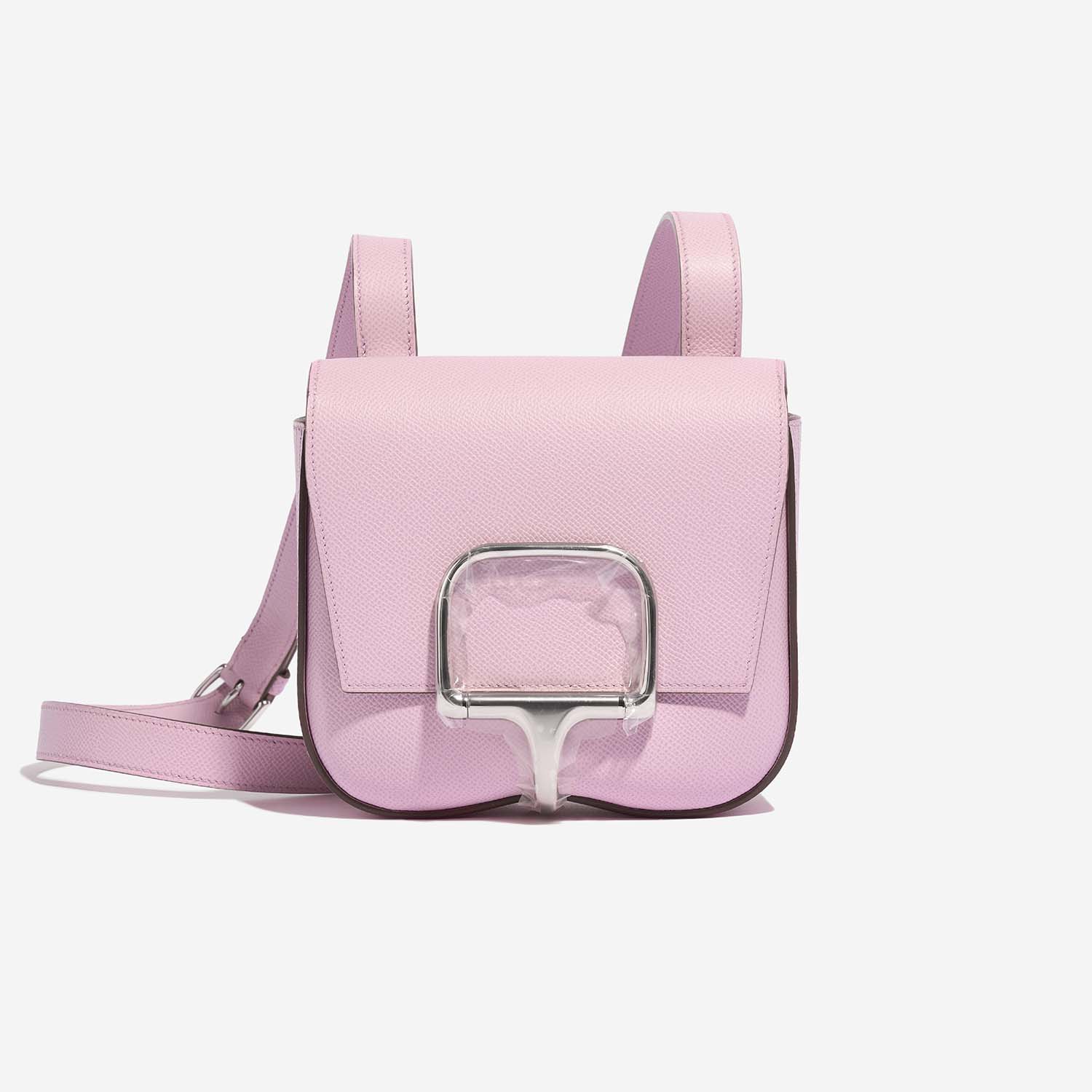Hermès DellaCavalleria Mini MauvPale Front  | Sell your designer bag on Saclab.com