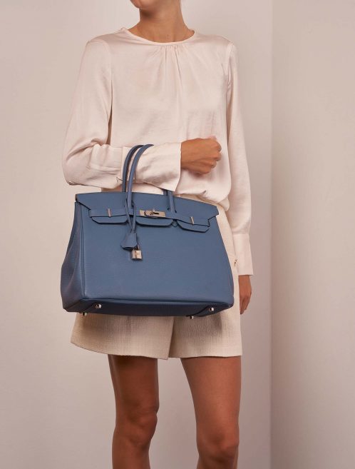 Hermès Birkin 35 BleuBrighton Sizes Worn | Sell your designer bag on Saclab.com