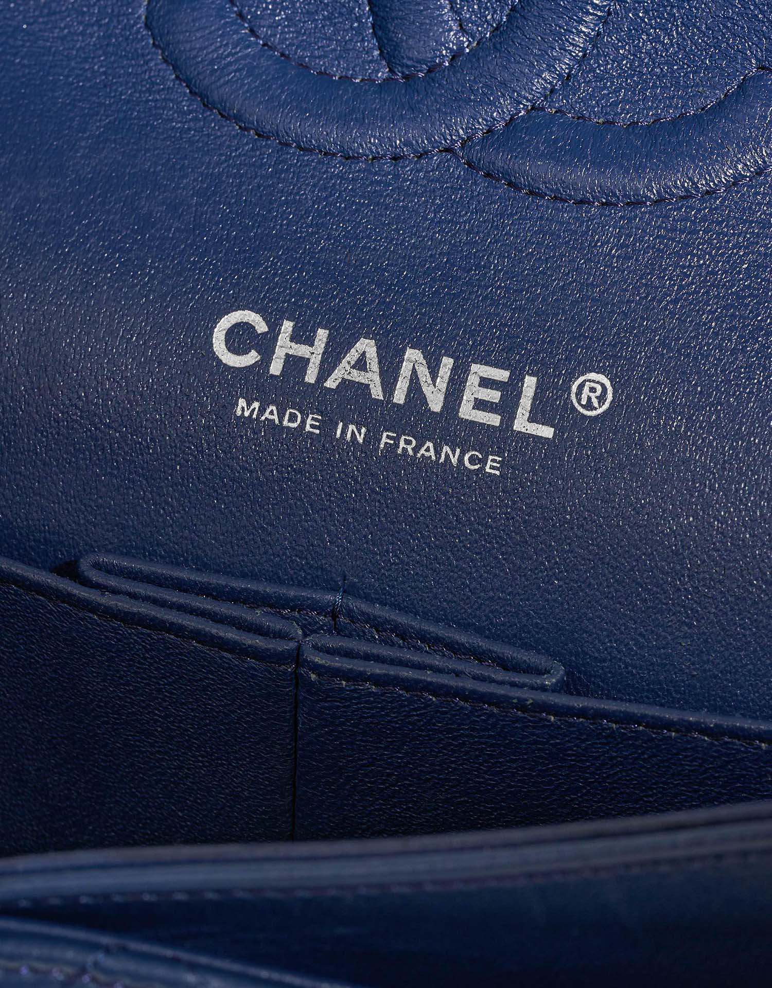 Chanel Timeless Medium Blue Logo  | Sell your designer bag on Saclab.com