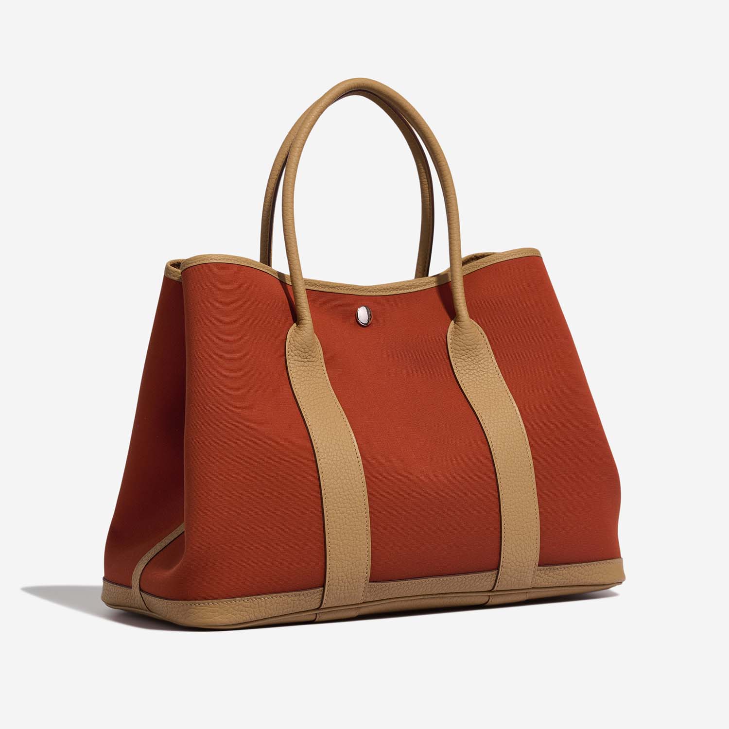 Hermès GardenParty 36 cuivre-orangeMecano-biscuit Side Front  | Sell your designer bag on Saclab.com