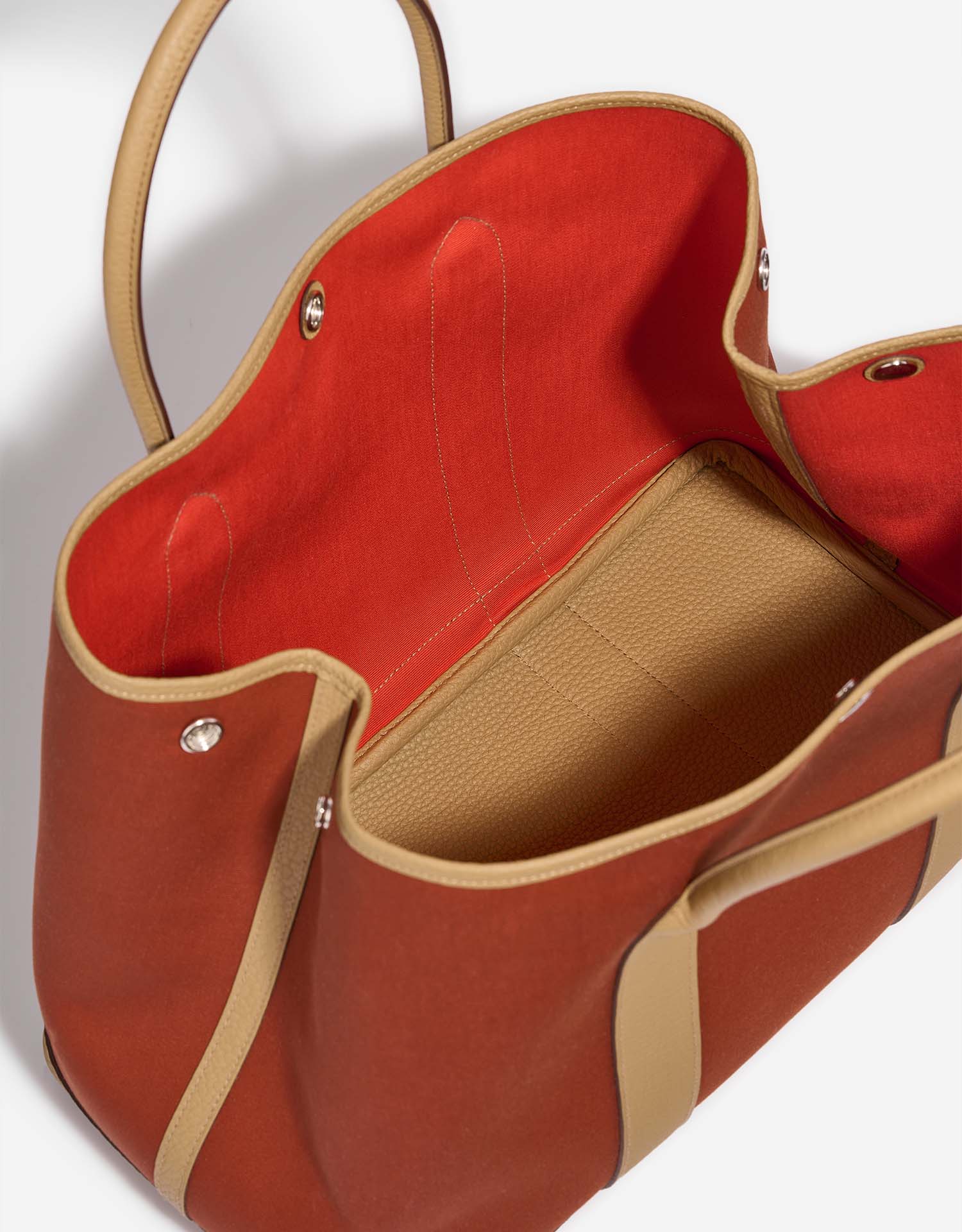 Hermès GardenParty 36 cuivre-orangeMécano-biscuit Inside  | Sell your designer bag on Saclab.com
