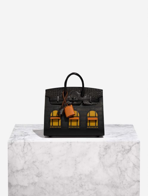 Hermès Birkin 20 BlackOrangeHJauneAmbre Front | Vendre votre sac de créateur sur Saclab.com