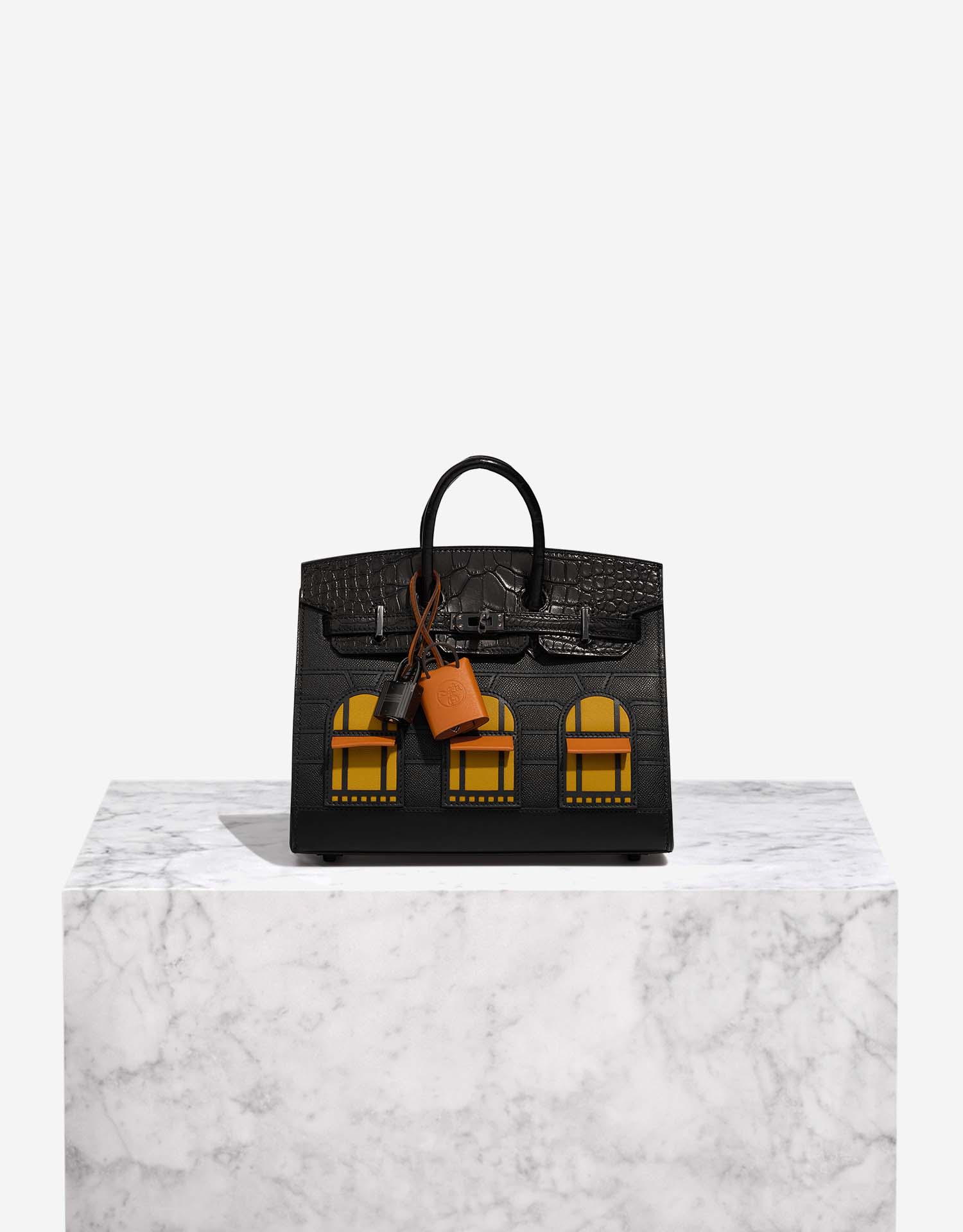 Hermes So Black Faubourg House Birkin 20 Matte Alligator Handbag – MAISON  de LUXE