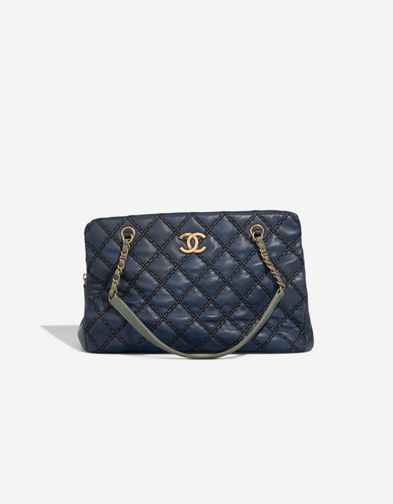 Chanel Shopping Tote Navy Front  | Sell your designer bag on Saclab.com