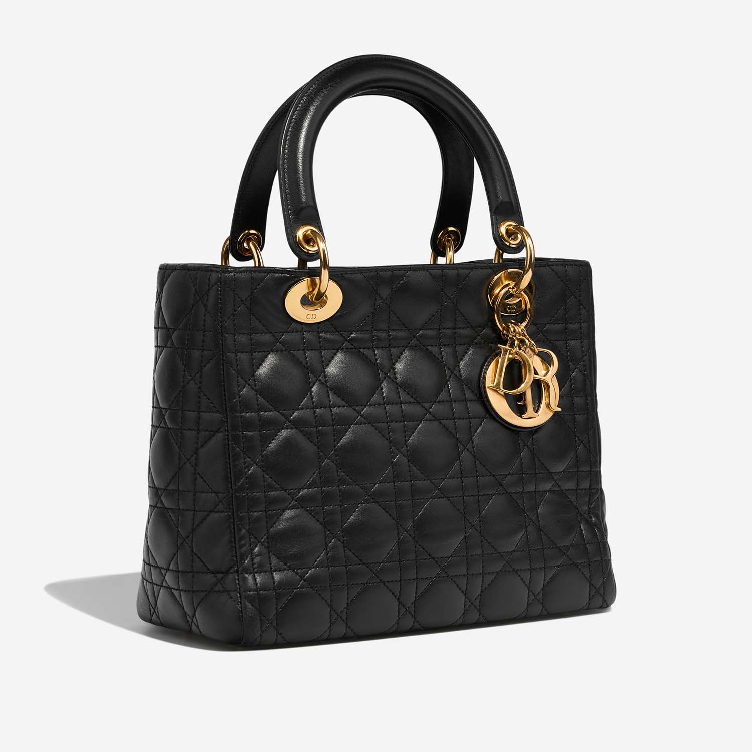 Dior Lady Medium Black 6SF S | Sell your designer bag on Saclab.com
