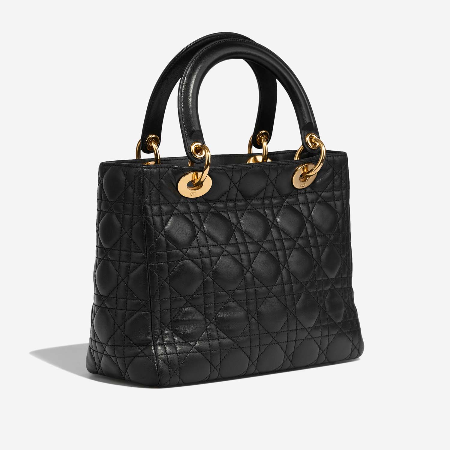 Dior Lady Medium Black 7SB S | Sell your designer bag on Saclab.com