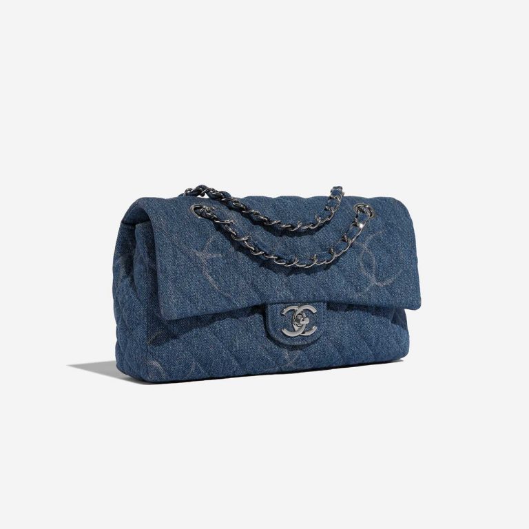 Chanel Timeless Medium Blue Side Front  | Sell your designer bag on Saclab.com