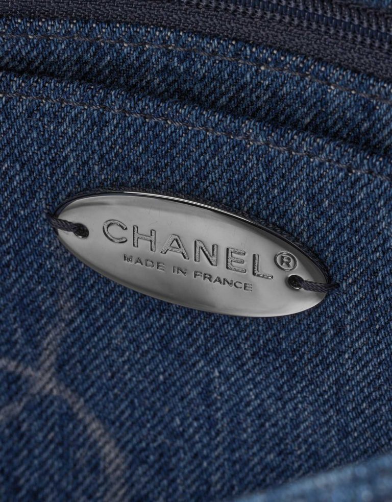 Chanel Timeless Medium Blue Logo  | Sell your designer bag on Saclab.com