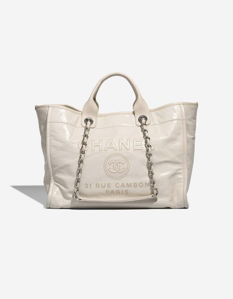 Chanel Deauville Medium White Front  | Sell your designer bag on Saclab.com