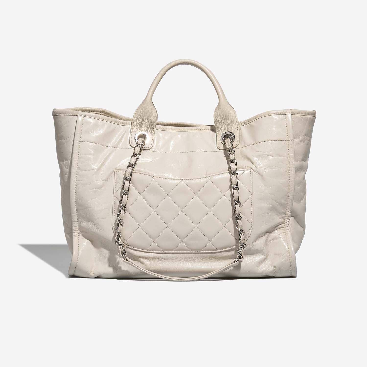 Chanel Deauville Medium White Back  | Sell your designer bag on Saclab.com