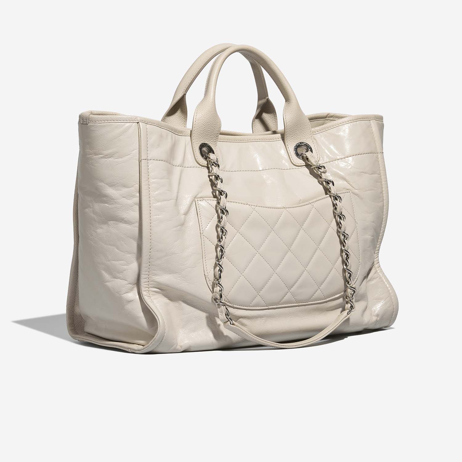 Chanel Deauville Medium White 7SB S | Sell your designer bag on Saclab.com