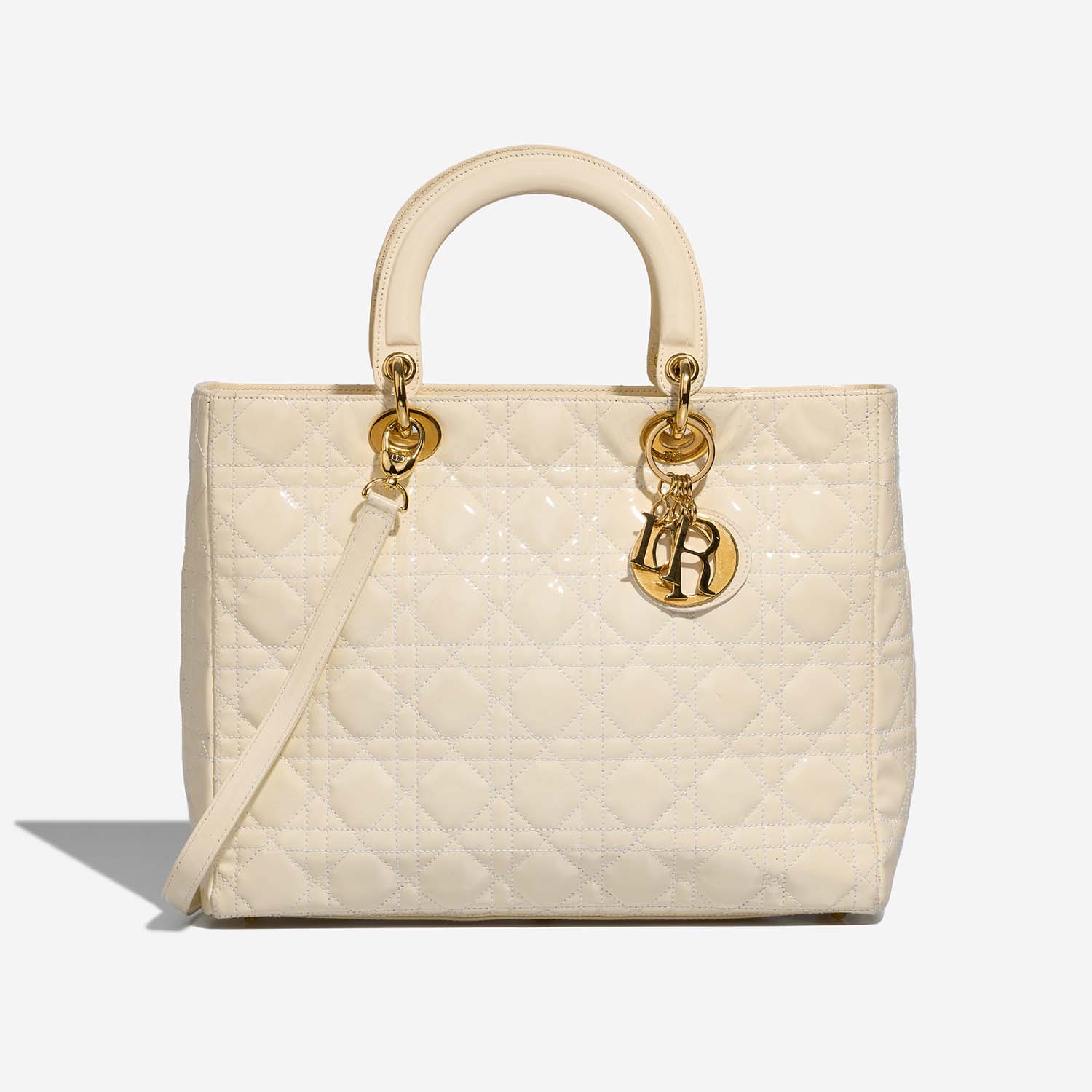 Dior Lady Large White Front  | Sell your designer bag on Saclab.com