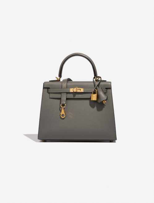 Hermès Kelly 25 VertAmande Front  | Sell your designer bag on Saclab.com