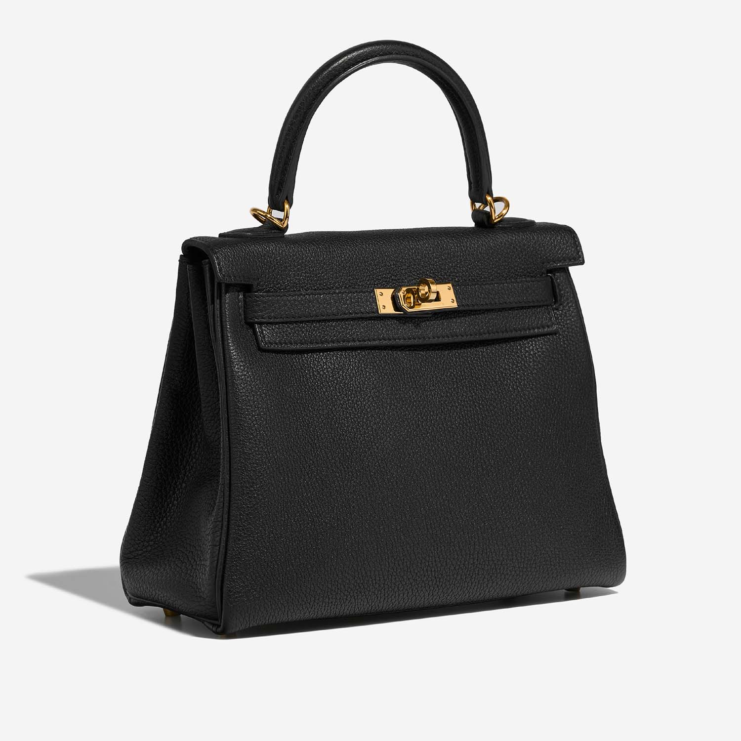 Hermès Kelly 25 Black Side Front  | Sell your designer bag on Saclab.com