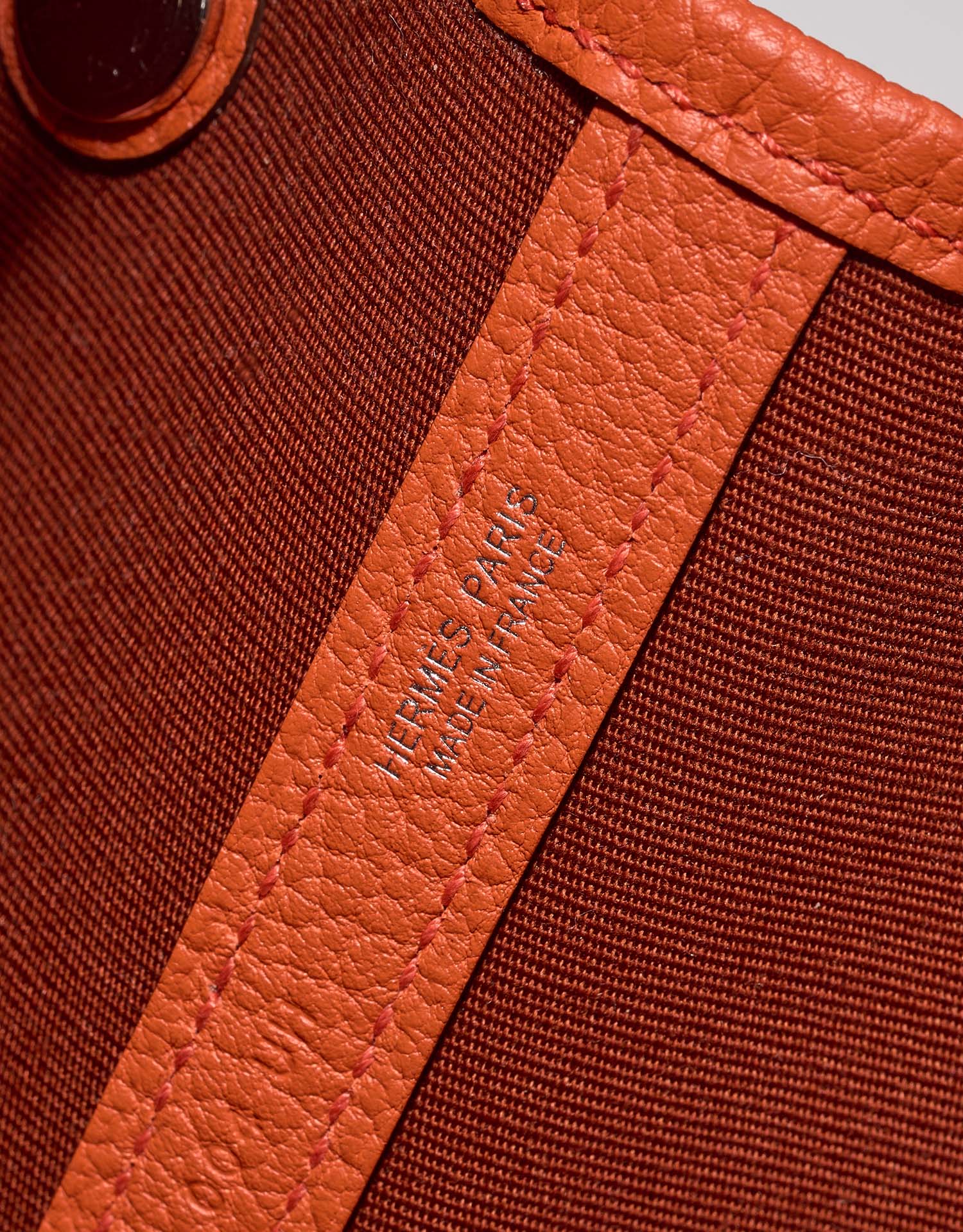 Hermès GardenParty 36 OrangePoppy-Capucine Logo  | Sell your designer bag on Saclab.com